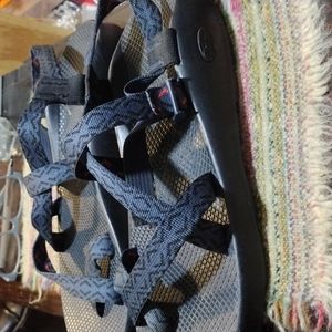 Chacos blue and black